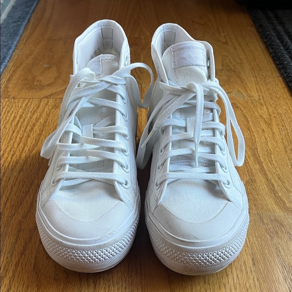 adidas White High-Top Sneakers